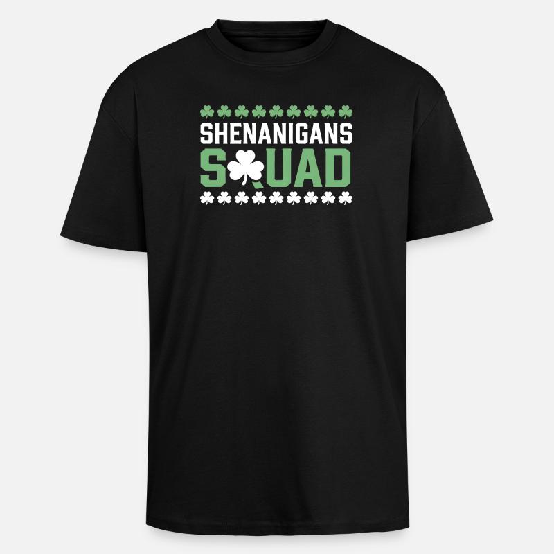 Shenanigans-Team Shamrock Tee - Oversized Heavyweight Unisex T-Shirt - Schwarz