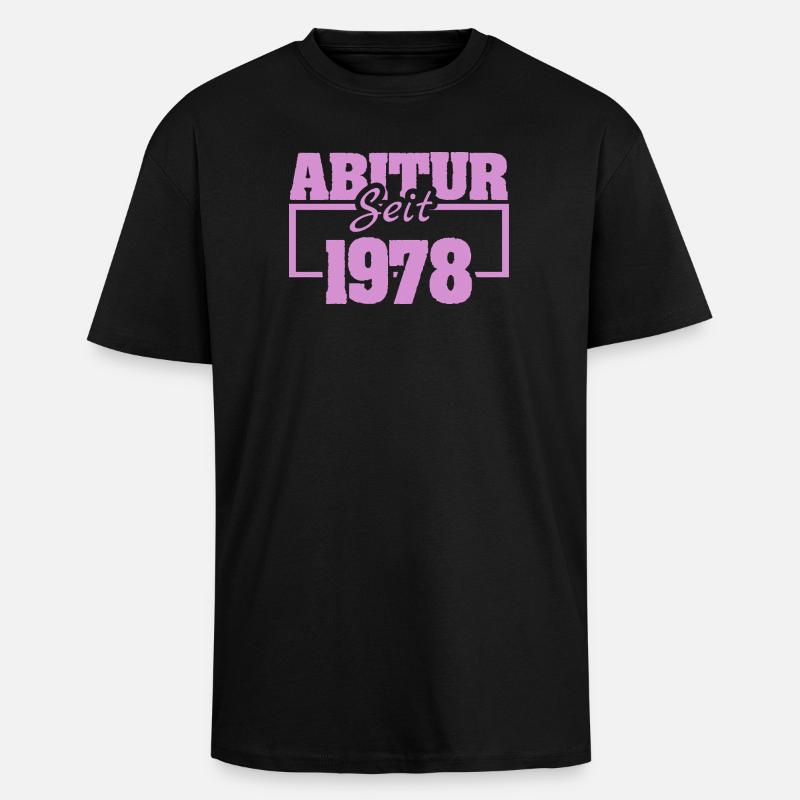 1978 - T-shirt unisexe oversize épais - noir