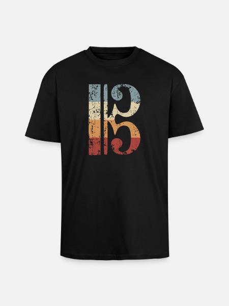 Alto clef, viola, viola, viola clef - Unisex Oversized Heavyweight T-shirt - black