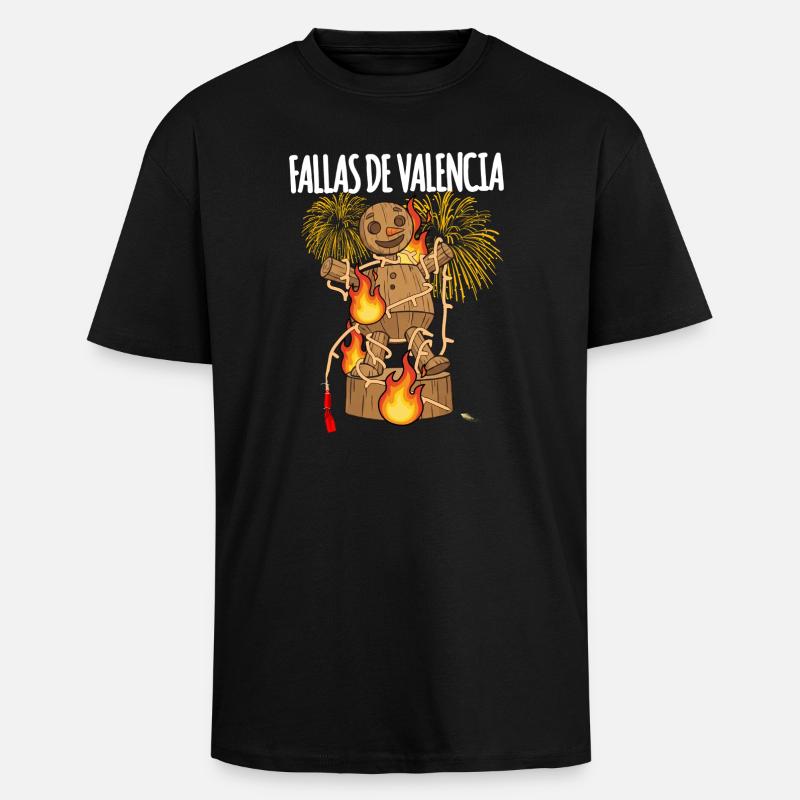 Fallas De Valencia Falla - Oversized Heavyweight Unisex T-Shirt - Schwarz