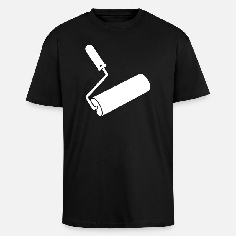 Farbrolle – Handwerker Logo Design - Oversized Heavyweight Unisex T-Shirt - Schwarz