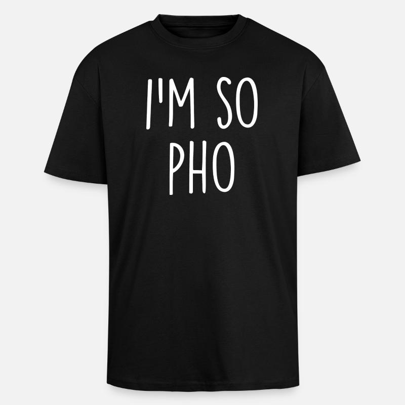 Pho  - Oversized Heavyweight Unisex T-Shirt - Schwarz