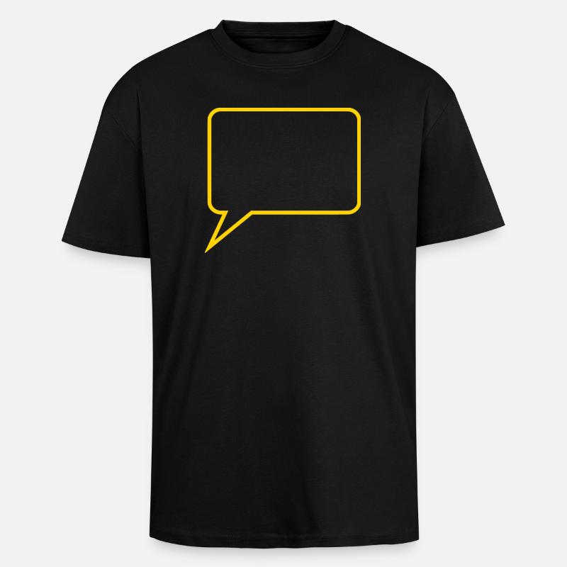 Personalize your own speech bubble comic - Unisex Oversized Heavyweight T-shirt - black
