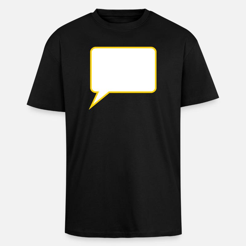 Personalize your own speech bubble comic - Unisex Oversized Heavyweight T-shirt - black