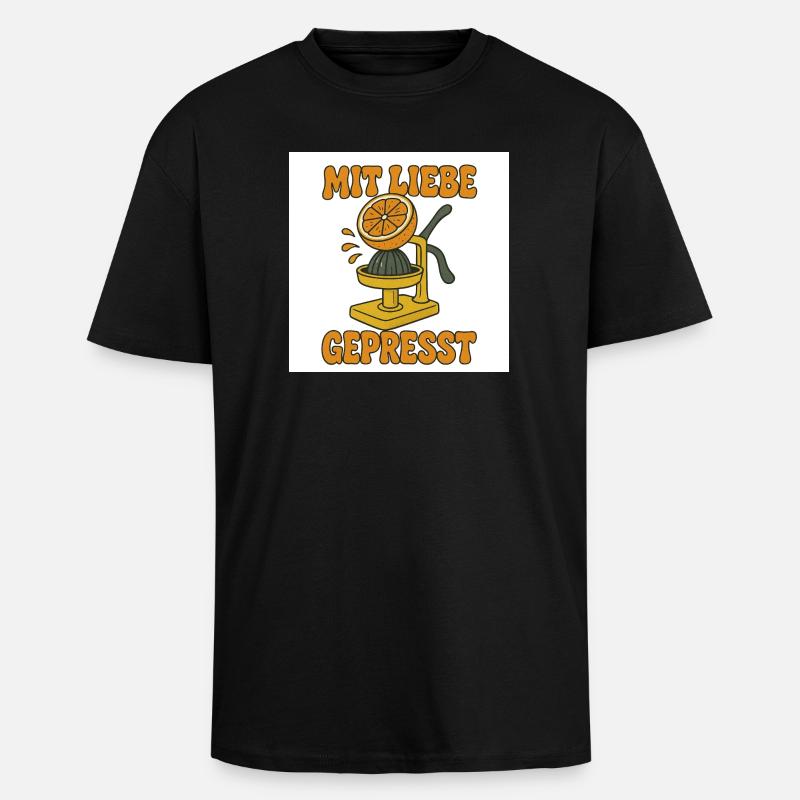 Mit_Liebe_gepr - Oversized Heavyweight Unisex T-Shirt - Schwarz