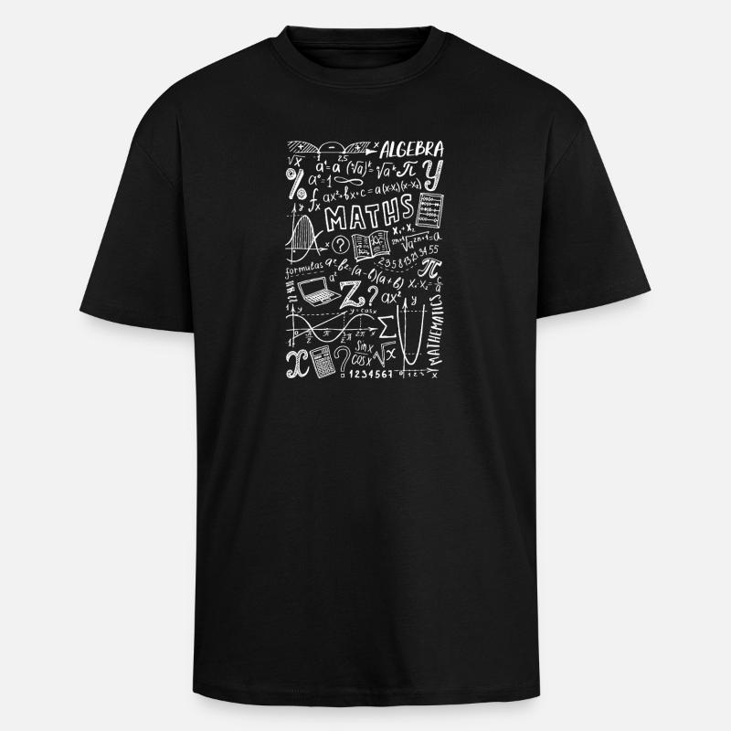 Math's Algebra Mathematics - Oversized Heavyweight Unisex T-Shirt - Schwarz