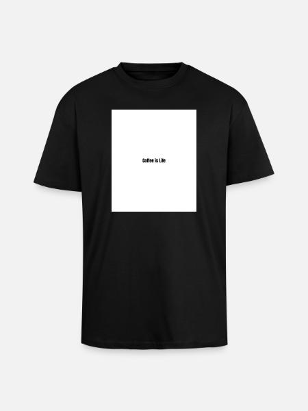 Coffee is life - Unisex Oversized Heavyweight T-shirt - black