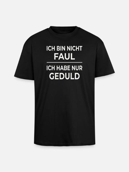 Patience is not laziness - Unisex Oversized Heavyweight T-shirt - black