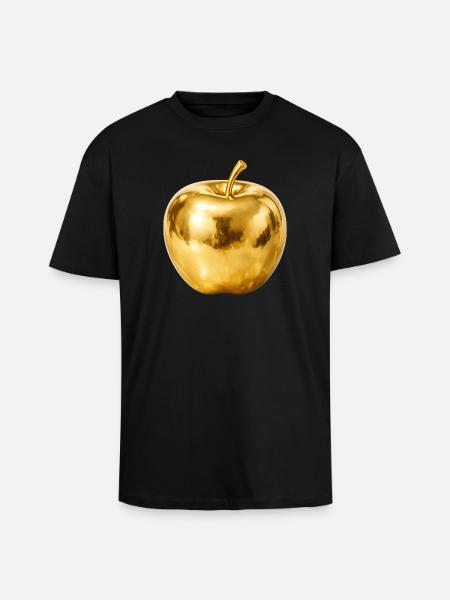 Golden Apple – Premium Shine - Unisex Oversized Heavyweight T-shirt - black