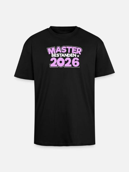 Master 2026 Graduation Graduation - Unisex Oversized Heavyweight T-shirt - black