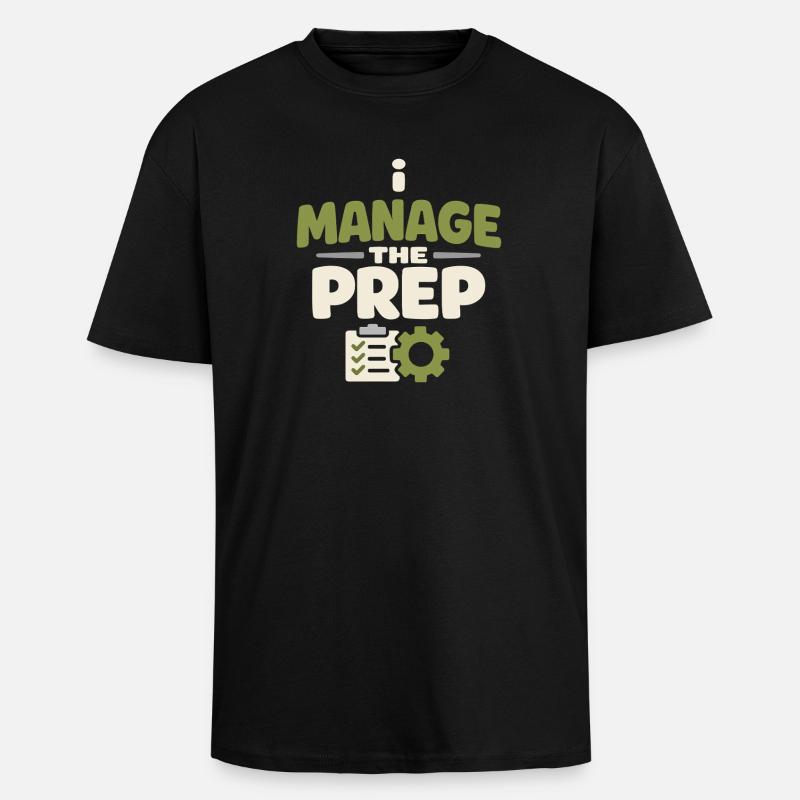 Family Provision Emergency Planner Prepper - Unisex Oversized Heavyweight T-shirt - black