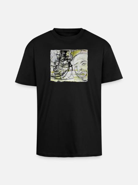 An old man remembers - Unisex Oversized Heavyweight T-shirt - black