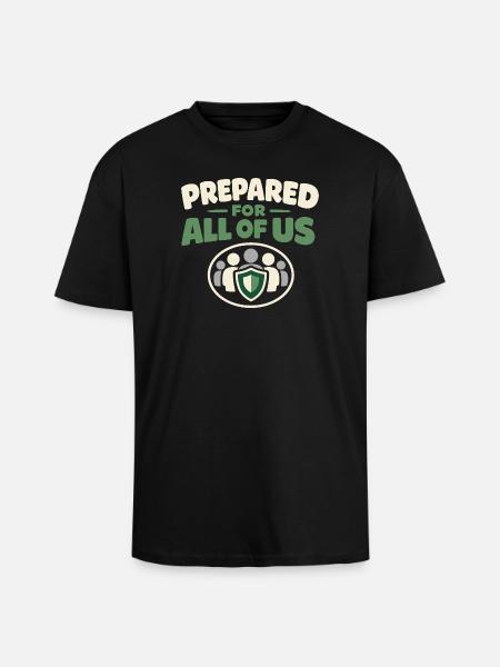 Family Provision Emergency Planner Prepper - Unisex Oversized Heavyweight T-shirt - black