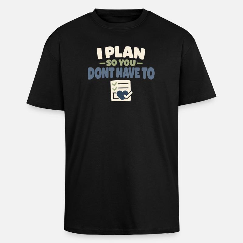 Family Provision Emergency Planner Prepper - Unisex Oversized Heavyweight T-shirt - black