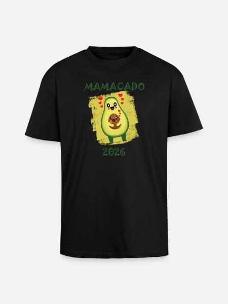 Avocado 2026 Mamacado Funny Saying - Unisex Oversized Heavyweight T-shirt - black