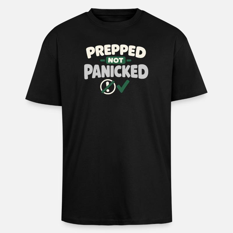 Ruhe Schlägt Panikbereitschaft, Lebensstil, - Oversized Heavyweight Unisex T-Shirt - Schwarz