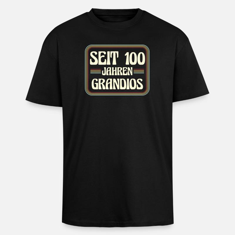 100e anniversaire 100e anniversaire - T-shirt unisexe oversize épais - noir