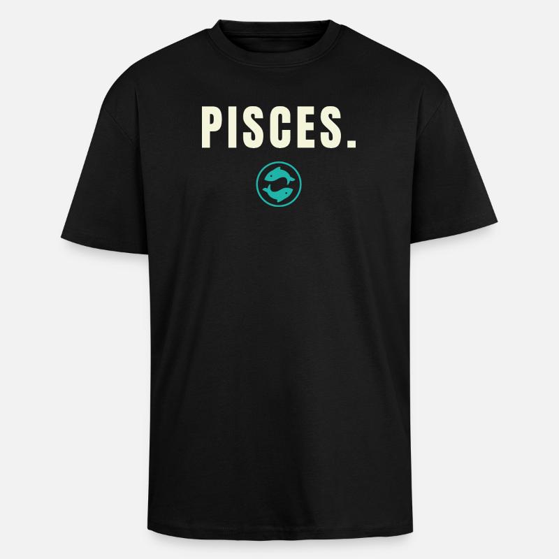 Pisces. Sternzeichen - Success Edition - Oversized Heavyweight Unisex T-Shirt - Schwarz