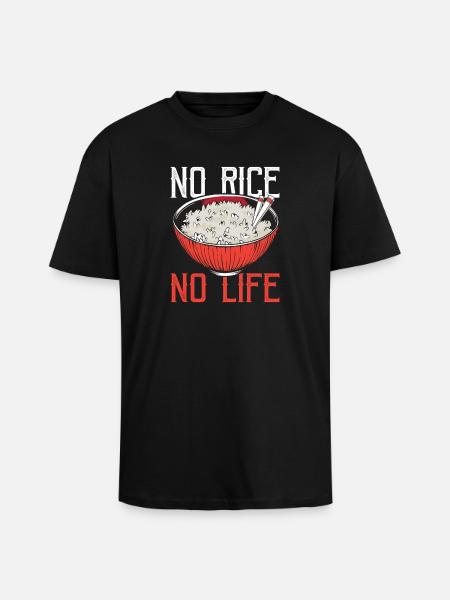 Rice Lovers Asian Cuisine Asia Rice - Unisex Oversized Heavyweight T-shirt - black