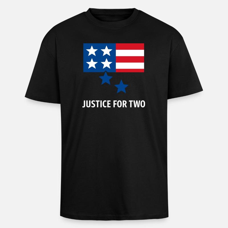 Justice For Two - Unisex Oversized Heavyweight T-shirt - black