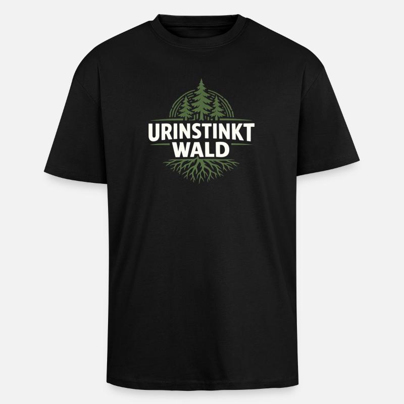 Primal Instinct Forest Emblem - Unisex Oversized Heavyweight T-shirt - black