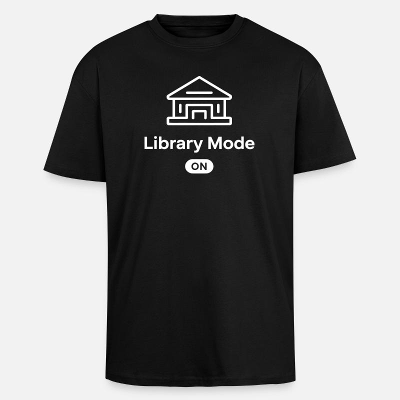 Mode bibliothèque en lecture - T-shirt unisexe oversize épais - noir