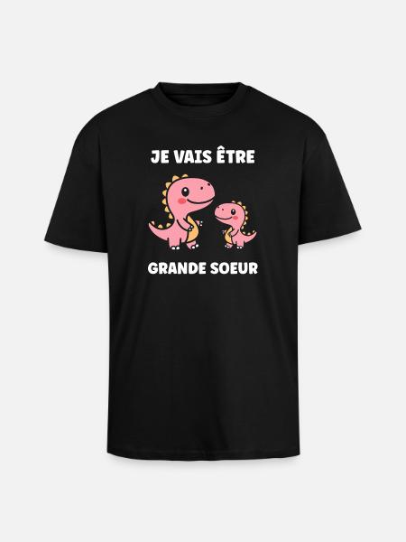 Jeg skal være storesøster - Unisex oversized heavyweight t-shirt - sort