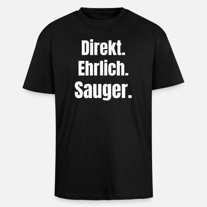 Déclaration honnête directe du pigeon - T-shirt unisexe oversize épais - noir