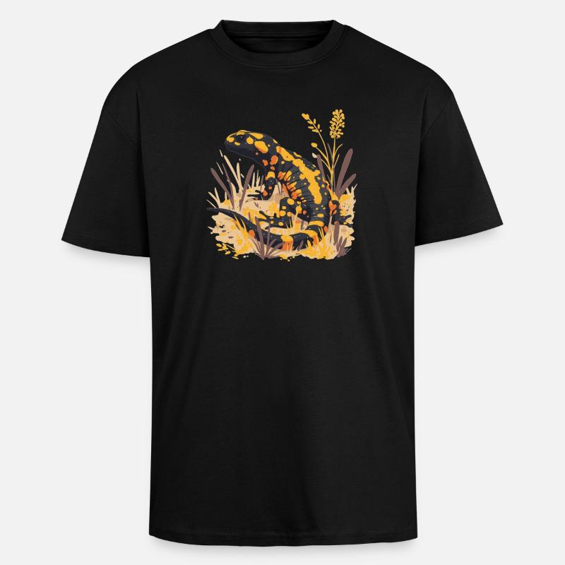 Salamandre de feu Salamandre - T-shirt unisexe oversize épais - noir