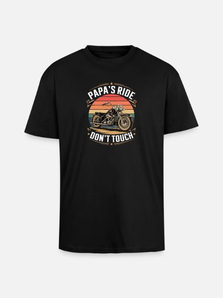 Motorsykkel-slagord for kule mennesker - Unisex oversized t-skjorte i kraftig kvalitet - svart