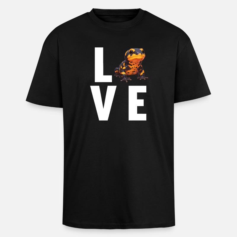 Salamandre de feu Salamandre - T-shirt unisexe oversize épais - noir
