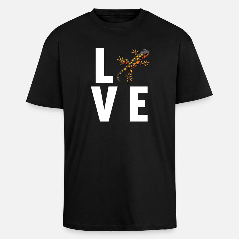 Salamandre de feu Salamandre - T-shirt unisexe oversize épais - noir