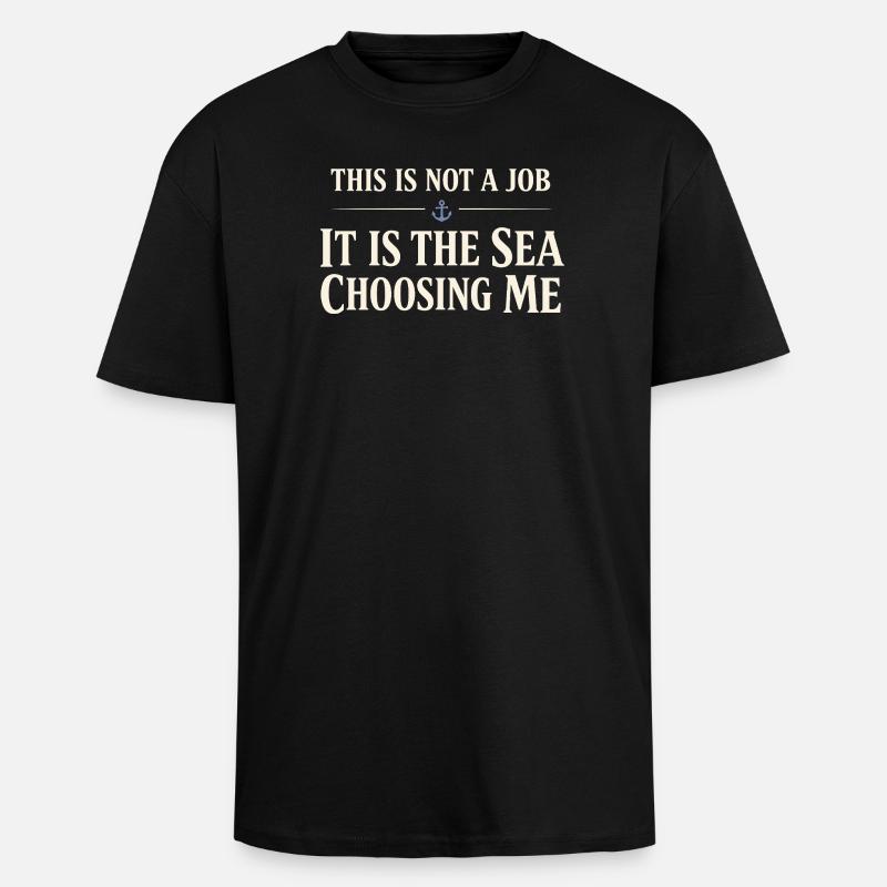 Seemannschaftsgeschenk Für Deckhand Ocean Work - Oversized Heavyweight Unisex T-Shirt - Schwarz