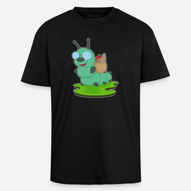 Raupe Lebensmittel - Oversized Heavyweight Unisex T-Shirt - Schwarz
