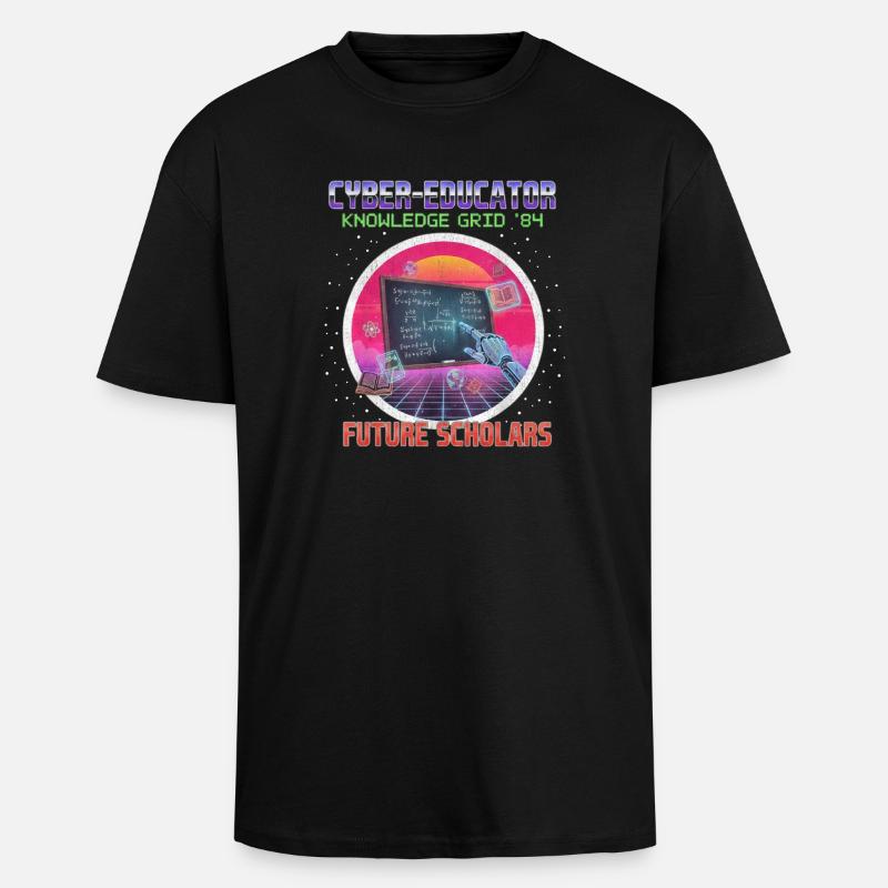Cyber Teacher - Oversized Heavyweight Unisex T-Shirt - Schwarz