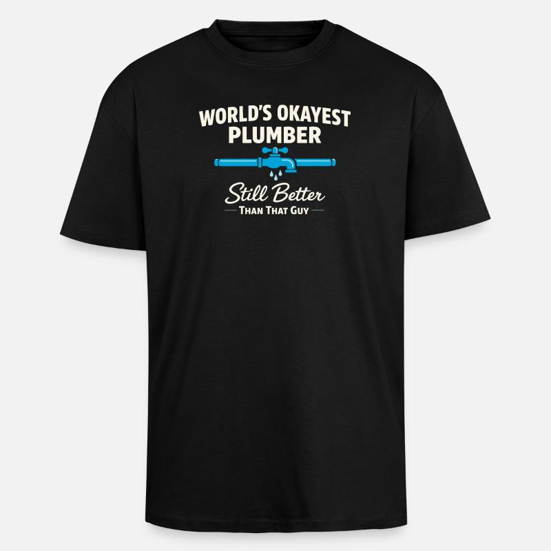 Pfeifenflüsterer, Klempnerhandwerk, Humor-geschenk - Oversized Heavyweight Unisex T-Shirt - Schwarz