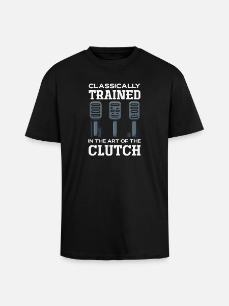 Manual car, classically trained - Unisex Oversized Heavyweight T-shirt - black