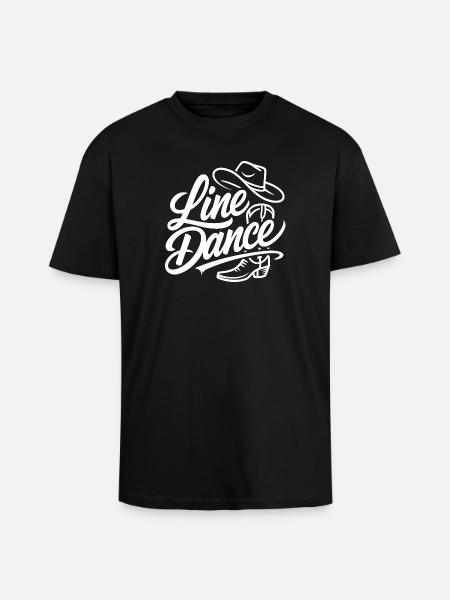 Line Dance – Country Western Tanz - Unisex Oversized Heavyweight T-shirt - black