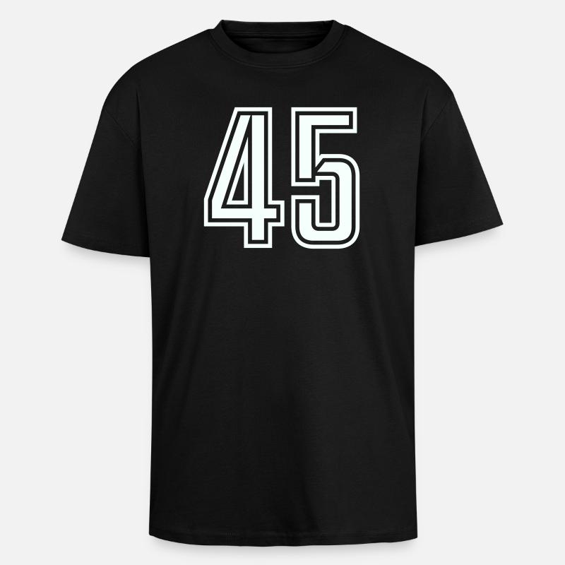 45 - Unisex Oversized Heavyweight T-shirt - black
