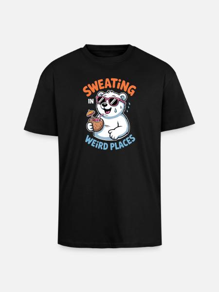 Sweating Sayings Funny Sweating Gift - Unisex Oversized Heavyweight T-shirt - black