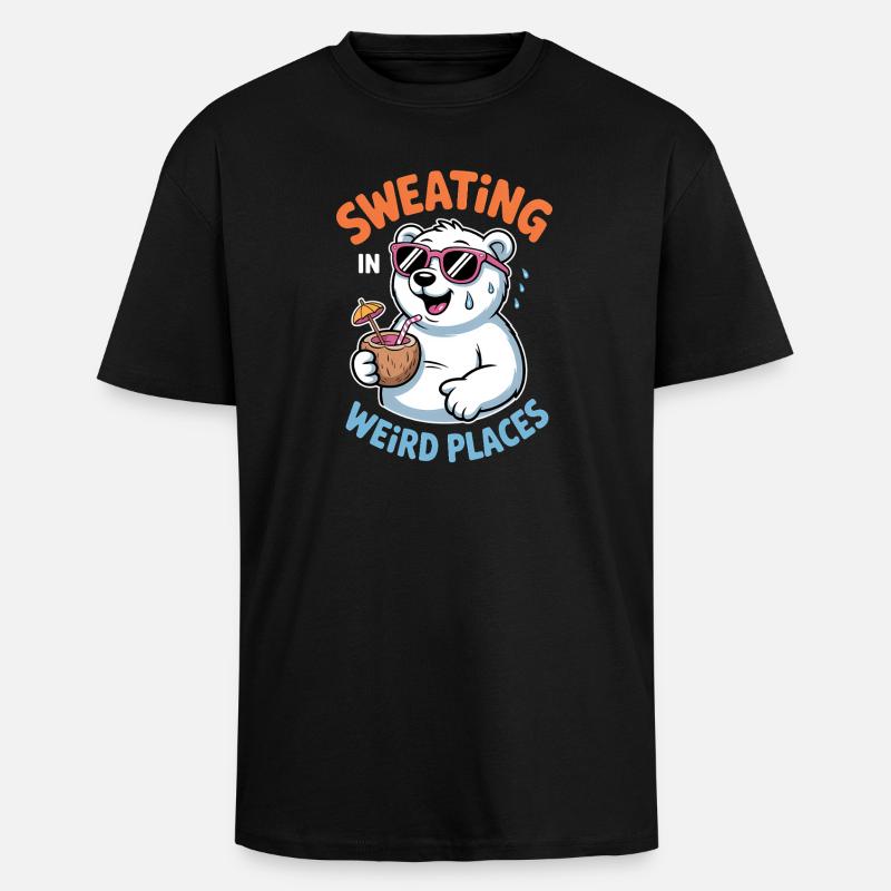 Sweating Sayings Funny Sweating Gift - Unisex Oversized Heavyweight T-shirt - black