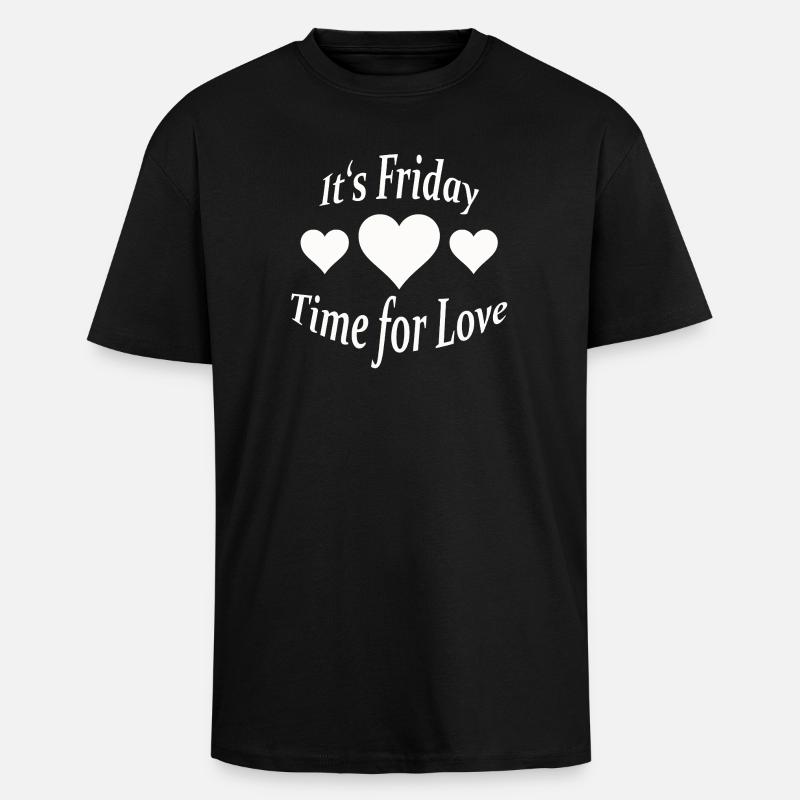 C’EST VENDREDI - T-shirt unisexe oversize épais - noir