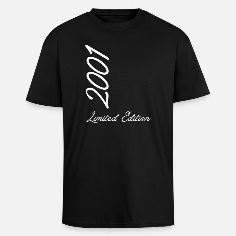 Année 2001 édition limitée - T-shirt unisexe oversize épais - noir