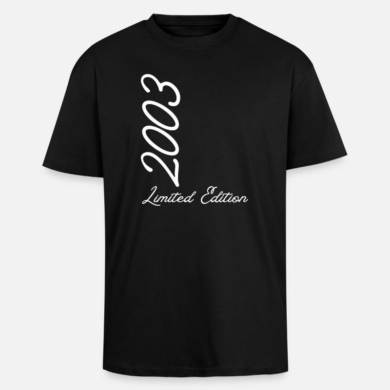 Année 2003 édition limitée - T-shirt unisexe oversize épais - noir