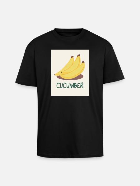 Cucumber Banana – Funny Pun Design - Unisex Oversized Heavyweight T-shirt - black