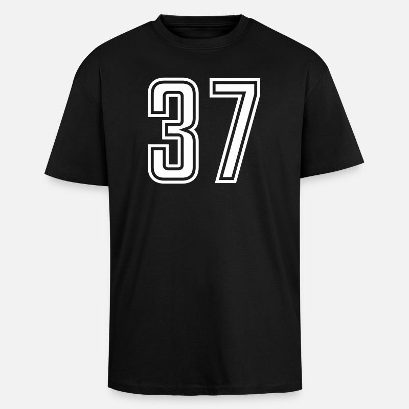 37 - T-shirt unisexe oversize épais - noir