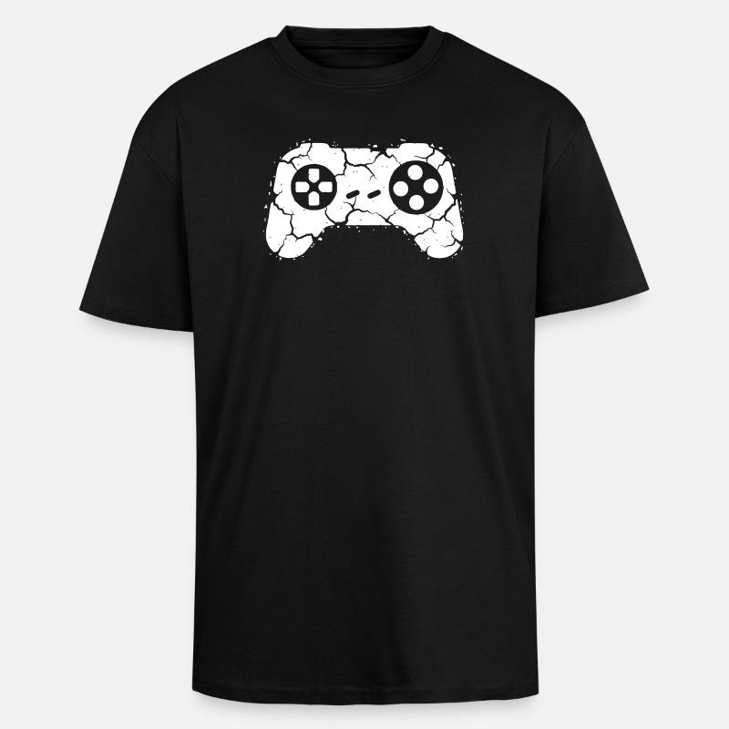 Controller Risse Rage Quit - Oversized Heavyweight Unisex T-Shirt - Schwarz