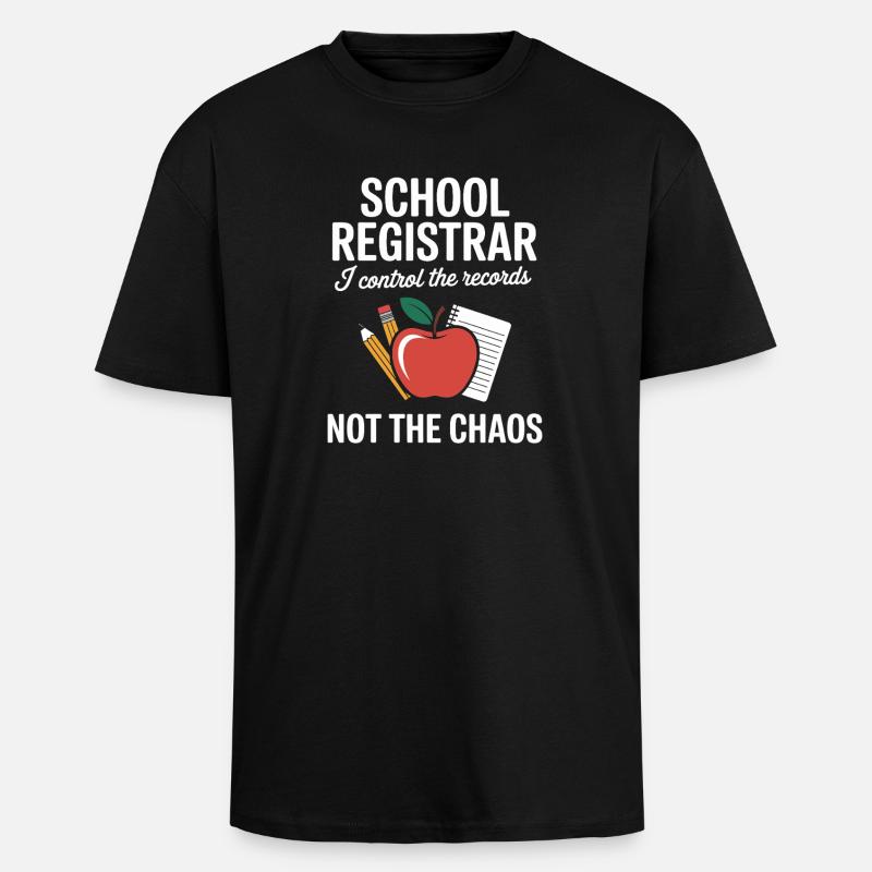 Schulsekretärin Front Office Schule Geschenk - Oversized Heavyweight Unisex T-Shirt - Schwarz