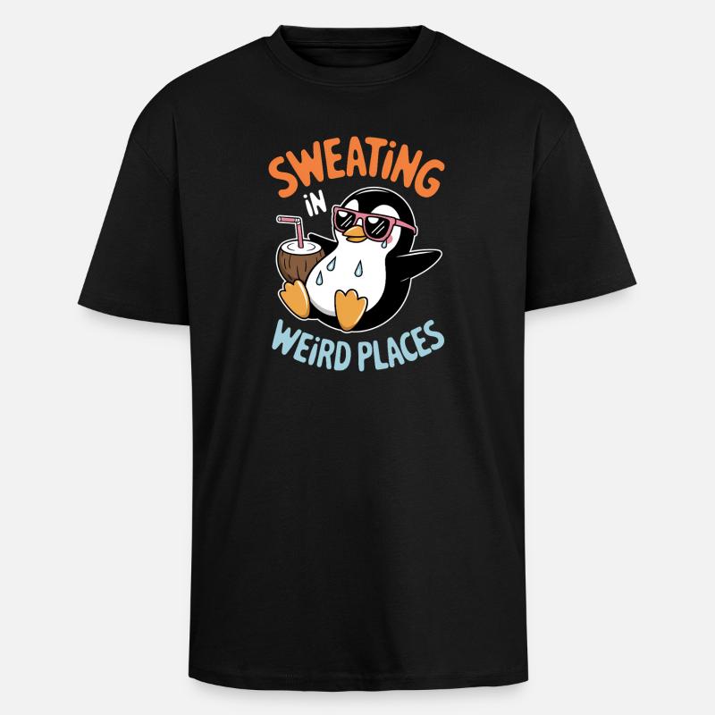 Sweating Sayings Funny Sweating Gift - Unisex Oversized Heavyweight T-shirt - black
