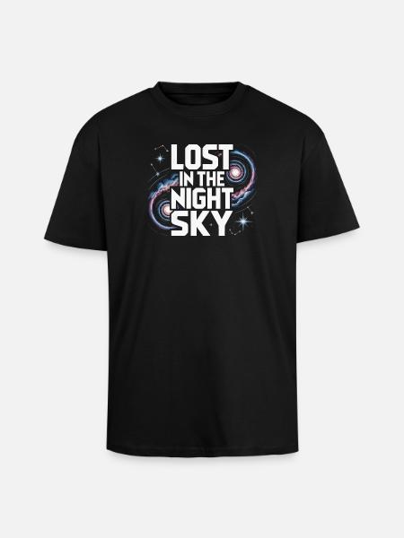 Astronomer Galaxy Outerspace Universe Astronomy - Unisex Oversized Heavyweight T-shirt - black